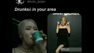 'Rose drunk at Paris fashion week ysl #rose #blackpink #ygentertainment'