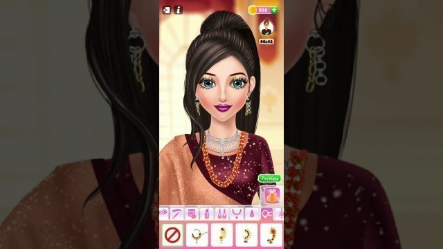 'Indian wedding dressup makeup | girls game |easy games bridal fashion #weddinggame #indianwedding'