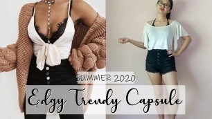 'Using Pinterest Inspo to Make New Outfits Using Old Clothes + Edgy Capsule Wardrobe + Lookbook'