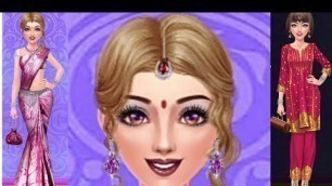 'Indian costume  fashion show makeup and dress up games 51 |  barbie game | Play on Barbie games'