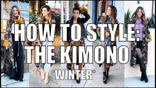 '5 Ways To Wear a KIMONO! - Winter Outfits - by Orly Shani'