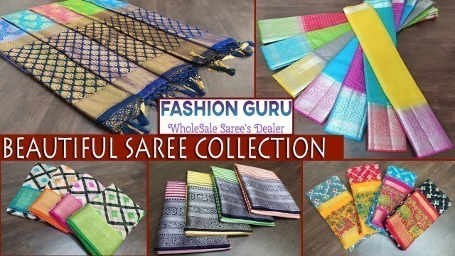 'Fashion Guru Latest Beautiful Saree Collection|Resellers కి మంచి ఛాన్స్| Courier Available'