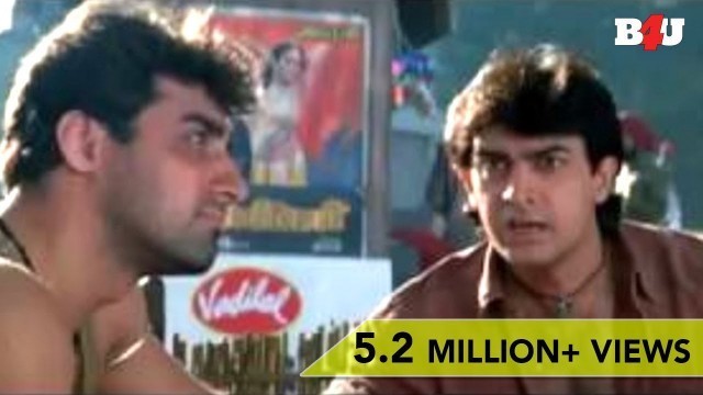 'Twinkle Khanna Steals Aamir Khan\'s Clothes | Mela | Comedy Scene | Full HD'