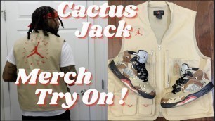 'JORDAN 6 RETRO TRAVIS SCOTT BRITISH KHAKI MERCH TRY ON HUAL !'