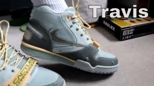 'Travis Scott Air Trainer 1 On Foot Review! Unboxing Travis Grey Haze'