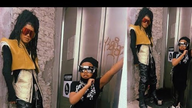 'Teyana Taylor & Daughter Jumie Rock Futuristic Street Style For Paris Fashion Week'