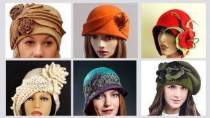 'Ladies felt hats and caps, very stylish trendy style hats/#Fashion hat design'