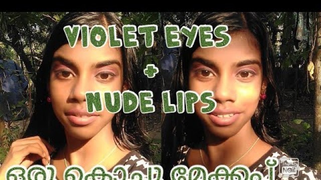 'Violet makeup |violet eyes and nude lips|MY FASHION STYLE DEVIKA'