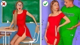 'EASY CLOTHES HACKS FOR GIRLS! Girls DIY Clothes Transformation Ideas by Mr Degree'