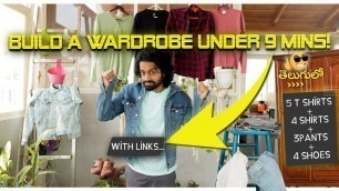 'Building An ENTIRE Wardrobe Of CLOTHES For BEGINNERS | Mens Fashion Telugu | Aye jude!'