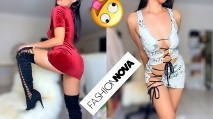 'TRYING ON FASHION NOVA\'S SUPER SHORT & TINY DRESSES | Should I send it back or keep it?!'