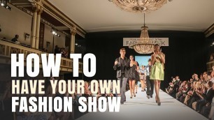 'How To Have Your Own Fashion Show! Behind the Scenes Advice From Designer Jimmylee'