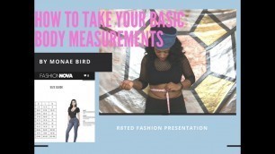 'How to take Body Measurements | Fashion Nova sizing'