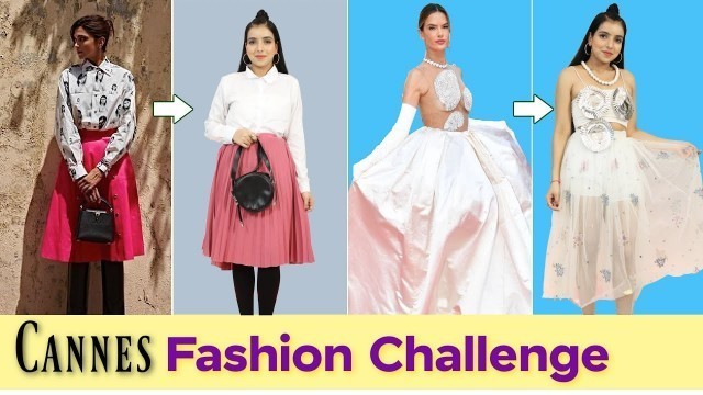 'CANNES Celebrity Look Recreation | 1 Minute Fashion Challenge l DIY Queen'