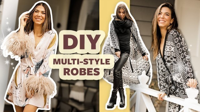 'How to Make Trendy Robes with No Pattern! (Kimono-Style & Feather Cuffs) | DIY with Orly Shani'