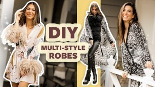 'How to Make Trendy Robes with No Pattern! (Kimono-Style & Feather Cuffs) | DIY with Orly Shani'