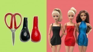 'Making Doll Clothes With Balloons #3 | 3 DIY Dresses For Barbies No Sew No glue【2021】'