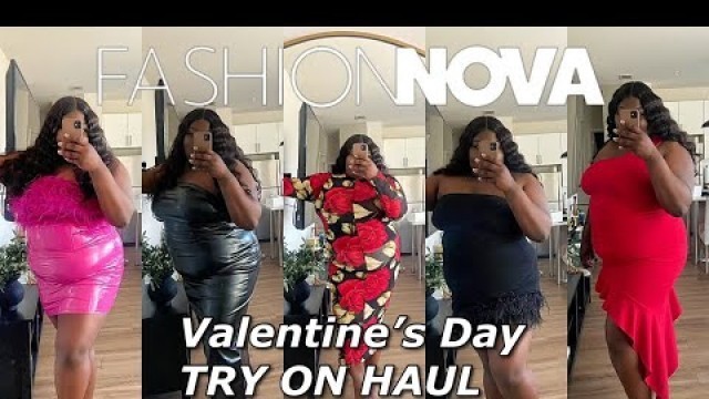 'FASHION NOVA PLUS SIZE TRY ON HAUL | LAST MINUTE V-DAY OUTFIT IDEAS SIZE 3X |'