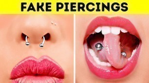 'DIY Fake Piercings At Home || 28 Creative Girly DIYs and Hacks'