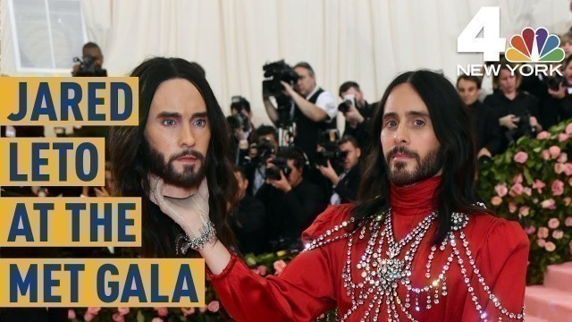 'Met Gala 2019: Jared Leto Shows Up With a Bust of His Own Head | NBC New York'