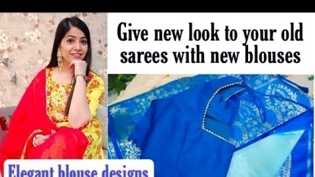 'Stitching patterns | New blouses design and fabric ideas for old sarees | fashion fusions'