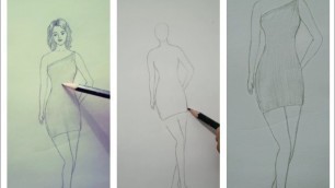 'How to draw a fashion figure EASILY. #fashionfigure #fashionmodel #girlmodel'