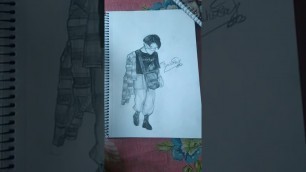 '#Jungkook #airport #fashion #drawing'