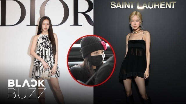 'Jennie is on her way to Paris | | Rosé appeared impressively at YSL\'s show | Jisoo took a photo w/..'