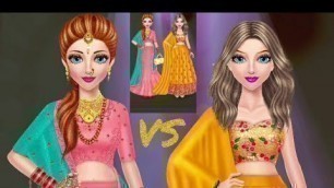 'Indian wedding makeup game play now #game #fashion'