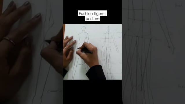 'Fashion figure poster outline