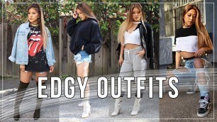 'How To Style Edgy Outfits Lookbook | 4 Outfits | xomelrous'