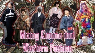 'Mixing Western Fashion and Kimono'