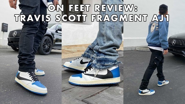 'TRAVIS SCOTT FRAGMENT Jordan 1 ON Styling and ON FEET'