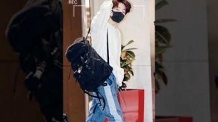 'Jungkook Airport Fashion #jeonjungkook #jk #BTS #shorts'