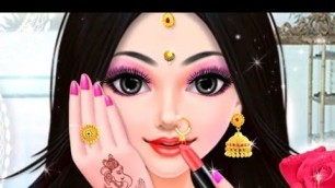 'INDIAN BRIDE FASHION WEDDING MAKEOVER | GAME PERNIKAHAN INDIA ANAK PEREMPUAN | WEDDING SALON ❤️'