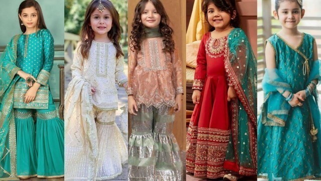 'Kids Collection\'s most stylish designer beautiful baby girl\'s Pakistani and Indian dresses designing'