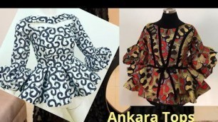 'Ankara Top / Ankara peplum blouse African women clothing | Ankara peplum top styles | African Tops'