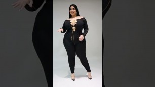 'Plus Size Skinny Black Pant Suit | Fashion Q |#shorts #youtubeshorts #status #dress #video #status'