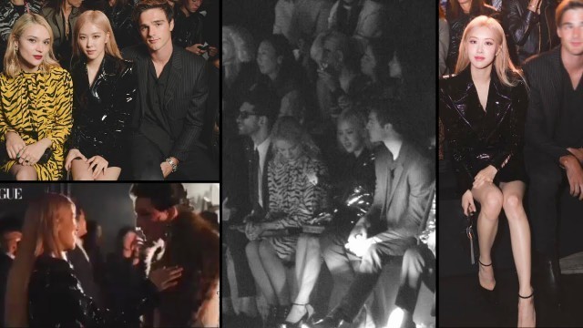 'Rosé with Ezra Miller, Anthony Vaccarello, Jacob Elordi, Lolo Zouai at YSL Show'