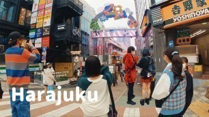 'Harajuku Tokyo Walk Tour - Shopping Streets with Japanese Fashion, Girls and Shops with ASMR Japan'