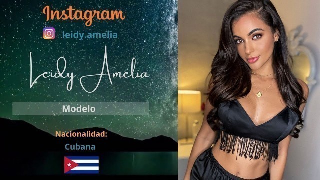 'Leidy Amelia, beautiful Cuban model, fashion and with good music on Instagram.'