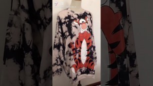 'Disney Chic Fashion Tigger Winnie the Pooh Tie dye Cartoon Print Harajuku Women Sweatshirts Long Sle'