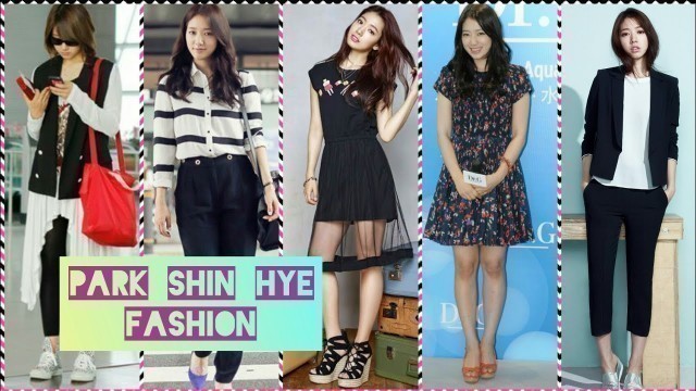 'PARK SHIN HYE GIRLY AND EDGY FASHION STYLE'