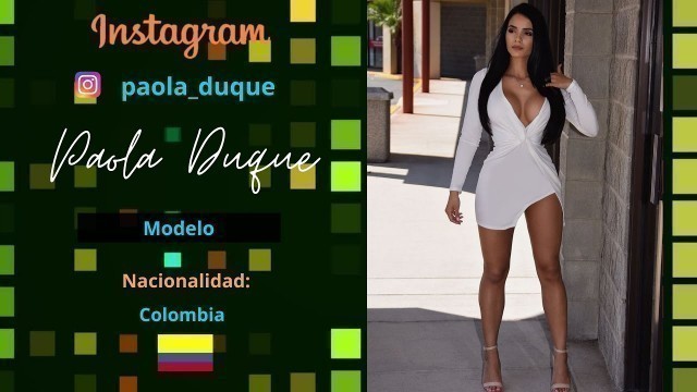 'Paola Duque, beautiful model from Colombia, fashion and with good music on Instagram HD.'