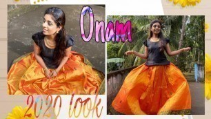 'My simple Onam makeup look tutorial|my fashion style|Onam 2020 Get Ready With Me|Malayalam Tutorial|'