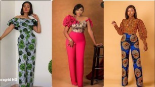 'African fashion| Gorgeous trouser/jumpsuit styles for ladies 2020'