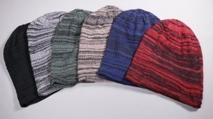 'Men’s Striped Slouchy Hat Knit Beanie – Cool & Casual'