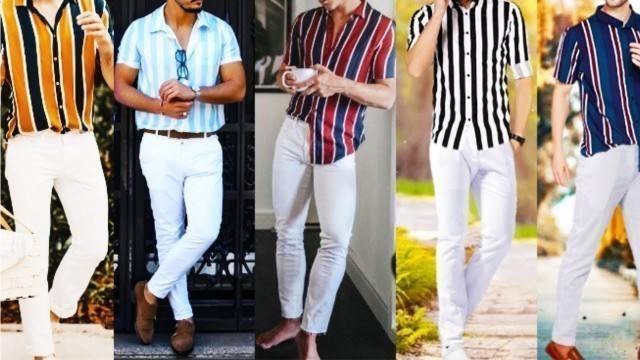 'Striped Shirt With White Pants Combination Ideas For Men 2021 || Men Fashion || by Look Stylish'