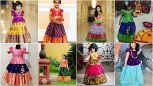 'Latest Designer Kids Pattu Lehengas 2022 || Kids Pattu Langa Jacket Designs 2022||Pattu Pavadai 2022'