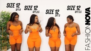 'FOUR SIZE 12 WOMEN TRY ON SAME FASHIONNOVA SPRING OUTFITS'